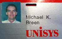 Unisys employee badge
